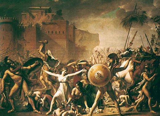 Жак Луи Давид.
Сабинянки, останавливающие битву
между римлянами и сабинянами.
1795-1799. Лувр, Париж.